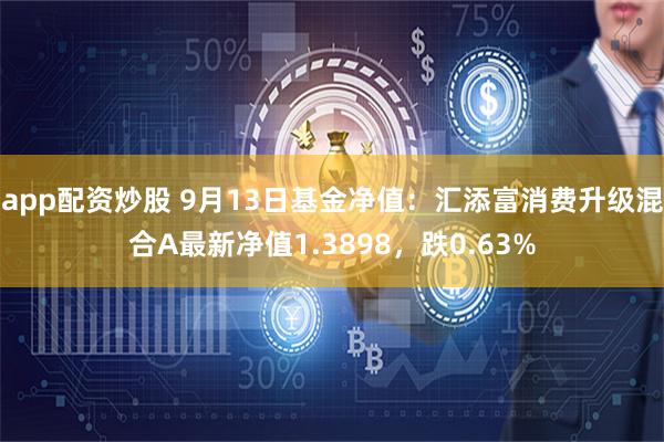 app配资炒股 9月13日基金净值：汇添富消费升级混合A最新净值1.3898，跌0.63%