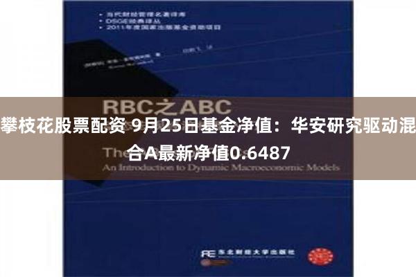 攀枝花股票配资 9月25日基金净值：华安研究驱动混合A最新净值0.6487
