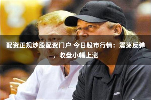配资正规炒股配资门户 今日股市行情：震荡反弹，收盘小幅上涨