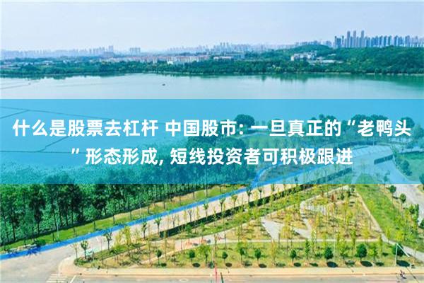 什么是股票去杠杆 中国股市: 一旦真正的“老鸭头”形态形成, 短线投资者可积极跟进