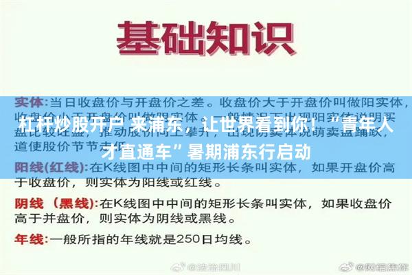 杠杆炒股开户 来浦东，让世界看到你！“青年人才直通车”暑期浦东行启动