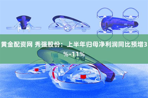 黄金配资网 秀强股份：上半年归母净利润同比预增3%-11%