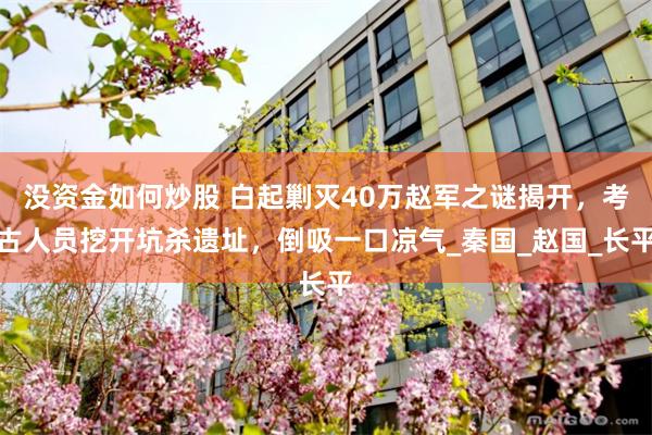 没资金如何炒股 白起剿灭40万赵军之谜揭开，考古人员挖开坑杀遗址，倒吸一口凉气_秦国_赵国_长平
